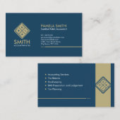 Dienstleistungen von Wirtschaftsprüfern - Indigobl Visitenkarte (Vorne/Hinten)