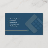 Dienstleistungen von Wirtschaftsprüfern - Indigobl Visitenkarte (Rückseite)