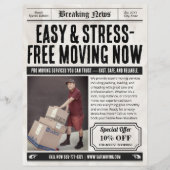 Dienstleistungen von Zeitungen, Flyern, Retro-Verp Flyer (Vorne)