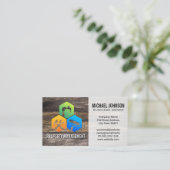 Dienstleistungen von Zimmermannschaften | Holz Visitenkarte (Stehend Vorderseite)