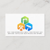 Dienstleistungen von Zimmermannschaften | Holz Visitenkarte (Rückseite)