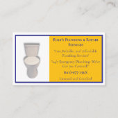 Dienstleistungen zum Klempnerieren von Gelb- und B Visitenkarte (Vorderseite)