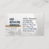 Dienstleistungen zur Reinigung von Auto im Auto Visitenkarte (Rückseite)