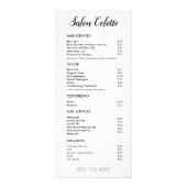Dienstleistungsliste Rack Card Werbekarte (Vorne)