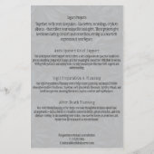 Dienstleistungsmenü Flyer (Hinten)