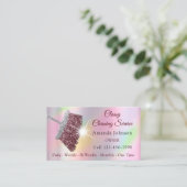 Dienstmädchen Holograph Pink Visitenkarte (Stehend Vorderseite)