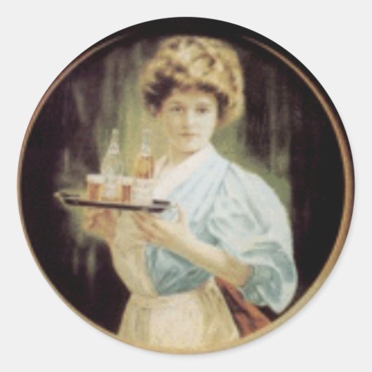 "Dienstmädchen und Kellnerinnen" Runder Aufkleber (Vorderseite)