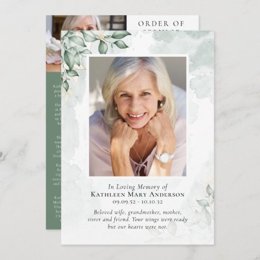 Dienstordnung | Foto Eukalyptus Watercolor Programm (Vorne/Hinten)