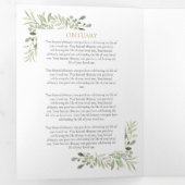 Dienstordnung Grüne Beerdigung Dreifach-gefaltete Programmkarte (Innen Erste Seite)