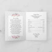 Dienstordnung | Pink Floral Beerdigung Programm (Innenseite)