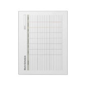 Dienstplan der Mitarbeiter Notizblock (Rotiert)