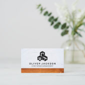 Dienstsymbole | Tischlerei | Bauunternehmer Visitenkarte (Stehend Vorderseite)