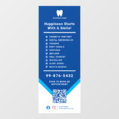 Dienstzahnarzt | QR-Code für Geschäftslogos Fensteraufkleber (Blatt)