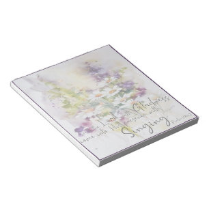Dient dem Herrn mit Freude floral Notizblock
