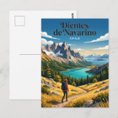 Dientes de Navarino Chile Postkarte (Vorne/Hinten)