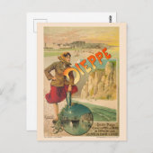 Dieppe France Vintage Travel Poster 1900 Postkarte (Vorne/Hinten)