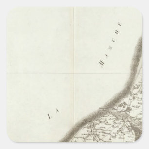 Dieppe Quadratischer Aufkleber