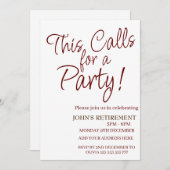 Dies erfordert ein Party, das die Details der Rent Einladung (Vorne/Hinten)