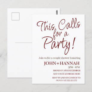 Dies erfordert ein Party mit einer lustigen Dusche Postkarte