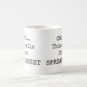 Dies erfordert eine Tabellenkalkulation Funny Quot Kaffeetasse (Mittel)