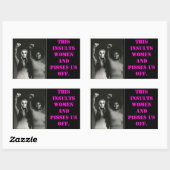 DIES FÜHRT ZU FRAUEN UND VERSCHWINDET UNS. RECHTECKIGER AUFKLEBER (Blatt)