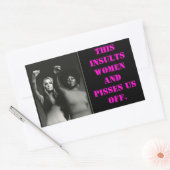 DIES FÜHRT ZU FRAUEN UND VERSCHWINDET UNS. RECHTECKIGER AUFKLEBER (Umschlag)