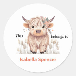 Dies gehört zu einer Niedlichen jungen, modernen H Runder Aufkleber