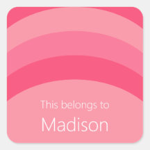 Dies gehört zu rosa Streifen mit weißem Namen