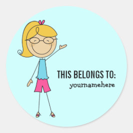 DIES GEHÖRT ZUM Aufkleber für ein Mädchen