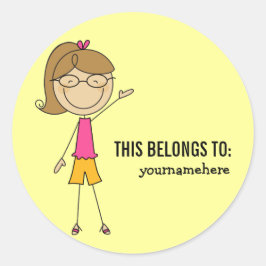 DIES GEHÖRT ZUM Aufkleber für ein Mädchen