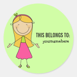 DIES GEHÖRT ZUM Aufkleber für ein Mädchen