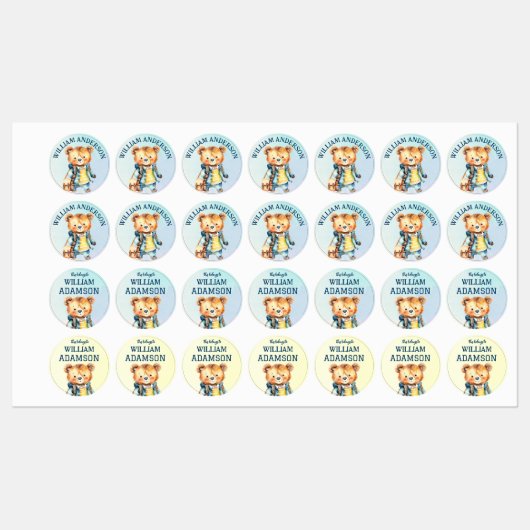 Dies gehört zum niedlichen Teddy der ersten Klasse Etiketten (Blatt)