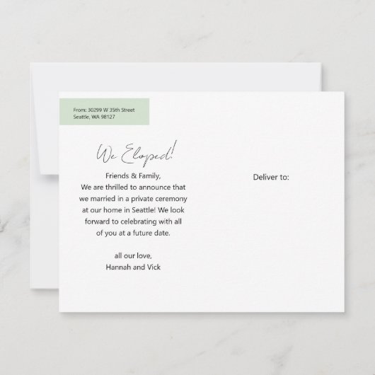 Dies geschah also, als Gallery Multi-Foto-Entwickl Einladung (Rückseite)