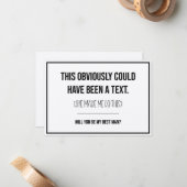 Dies hätte ein Vorschlag für einen Text-Trauzeuge  Mitteilungskarte (Vorderseite/Rückseite Beispiel)