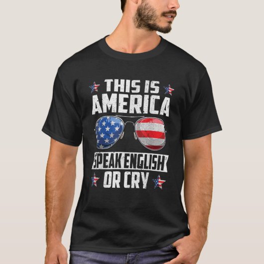 Dies ist Amerika sprechen Englisch oder schreien a T-Shirt (Vorderseite)