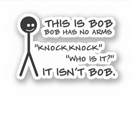 Dies ist Bob Bob hat kein Waffenfest-Zitat-Sprichw Aufkleber (Vorderseite)