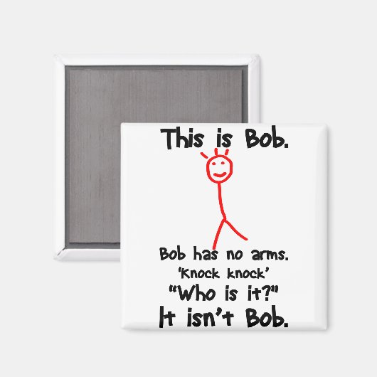 Dies ist Bob - Knock Knock Jokes - Bob Jokes Memes Magnet (Vorderseite/Rückseite)