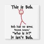 Dies ist Bob - Knock Knock Jokes - Bob Jokes Memes Magnet (Vorne)