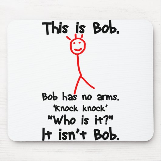 Dies ist Bob - Knock Knock Jokes - Bob Jokes Memes Mousepad (Vorne)