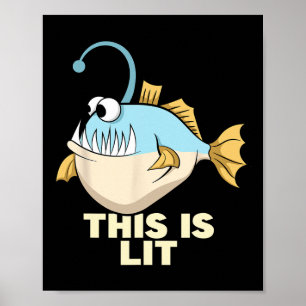 Dies ist das Angelfangmonster, das Fischer befisch Poster