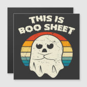 Dies ist das boo-Sheet-Ghost-Retro-Halloween Magnetkarte (Vorne/Hinten)