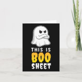 Dies ist das Bootblatt T Shirt Funny Ghost Spooky Karte (Vorderseite)