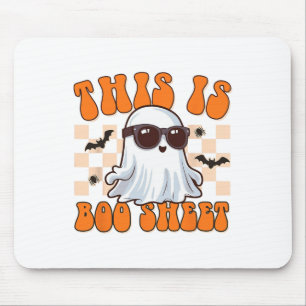 Dies ist das Bootschild Ghost Groovy Halloween Kos Mousepad