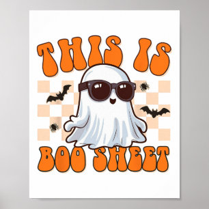 Dies ist das Bootschild Ghost Groovy Halloween Kos Poster