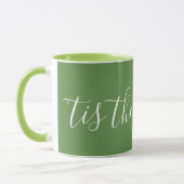 'Dies ist das Saisonskript - weiß auf grün Tasse (Links)