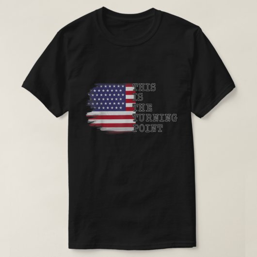 Dies ist das T-Shirt für die Wendepunkt-USA-Flagge (Design vorne)