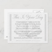 Dies ist dein Tag (Braut) Postkarte (Vorne/Hinten)