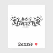 Dies ist der bestste Plan Aufkleber (Blatt)