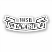 Dies ist der bestste Plan Aufkleber (Vorderseite)