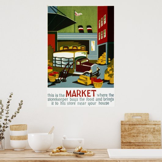 Dies ist der Markt Poster (Küche)